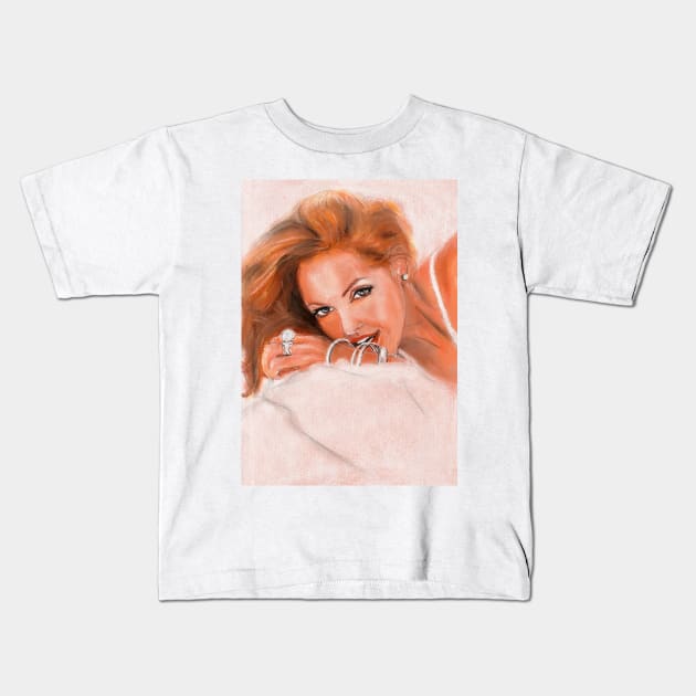 Angelina Jolie Kids T-Shirt by Svetlana Pelin